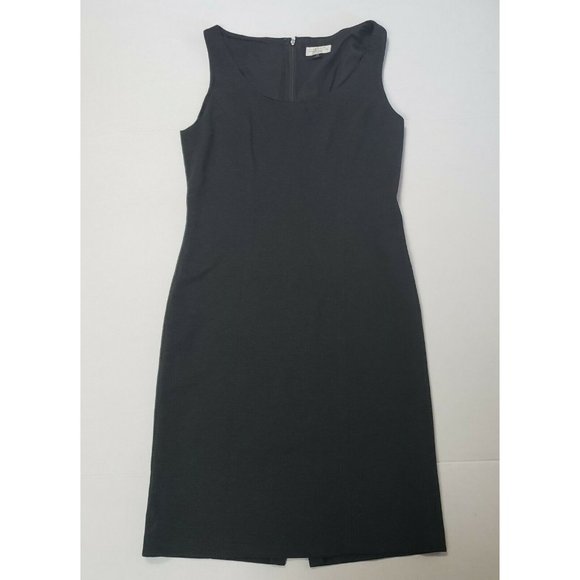 Tahari Dress Sheath Grey 4P Fitted Petite Lined - Picture 1 of 4